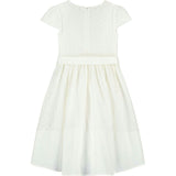 Florence Embroidered Cotton Bow Girls Occasion Dress