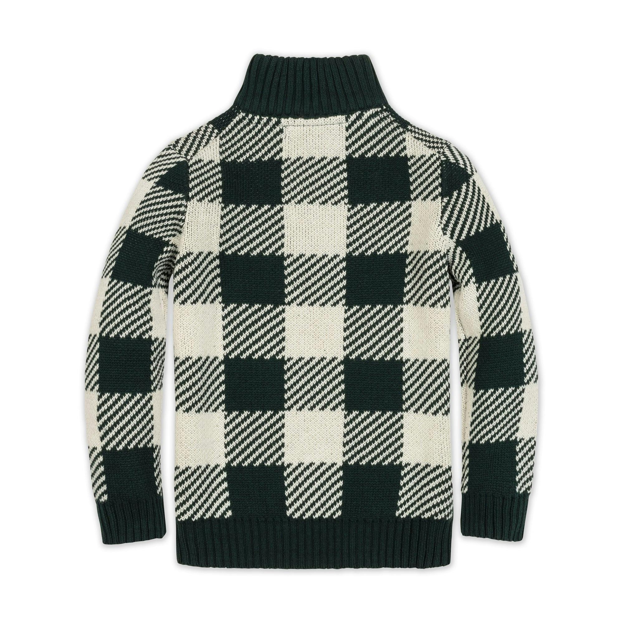 Organic Half Zip Intarsia Sweater