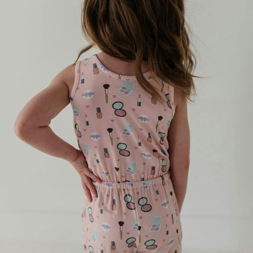 Girls Tank Jumper in Aqua Grey Floral