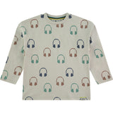 All-Over Headphone Print Long Sleeve T-Shirt