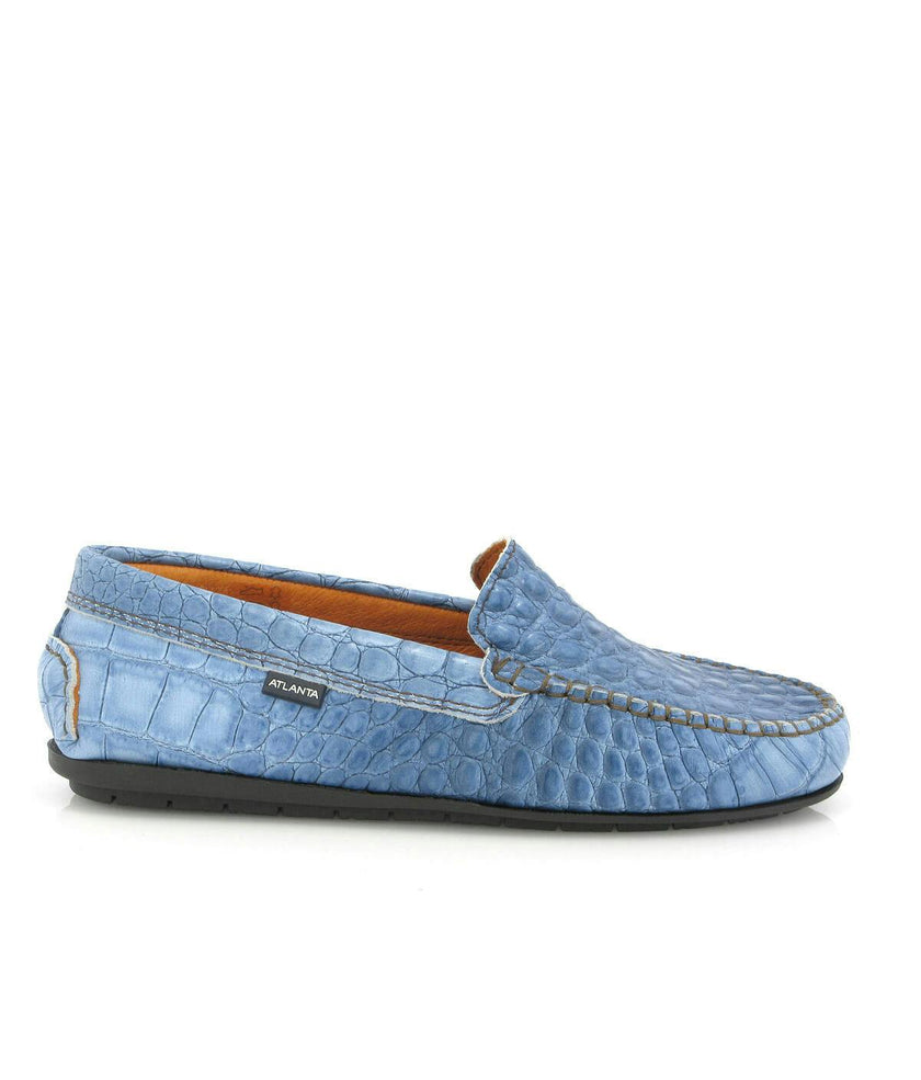 Plain 015 Walker Moccasins, Blue Egge Croco