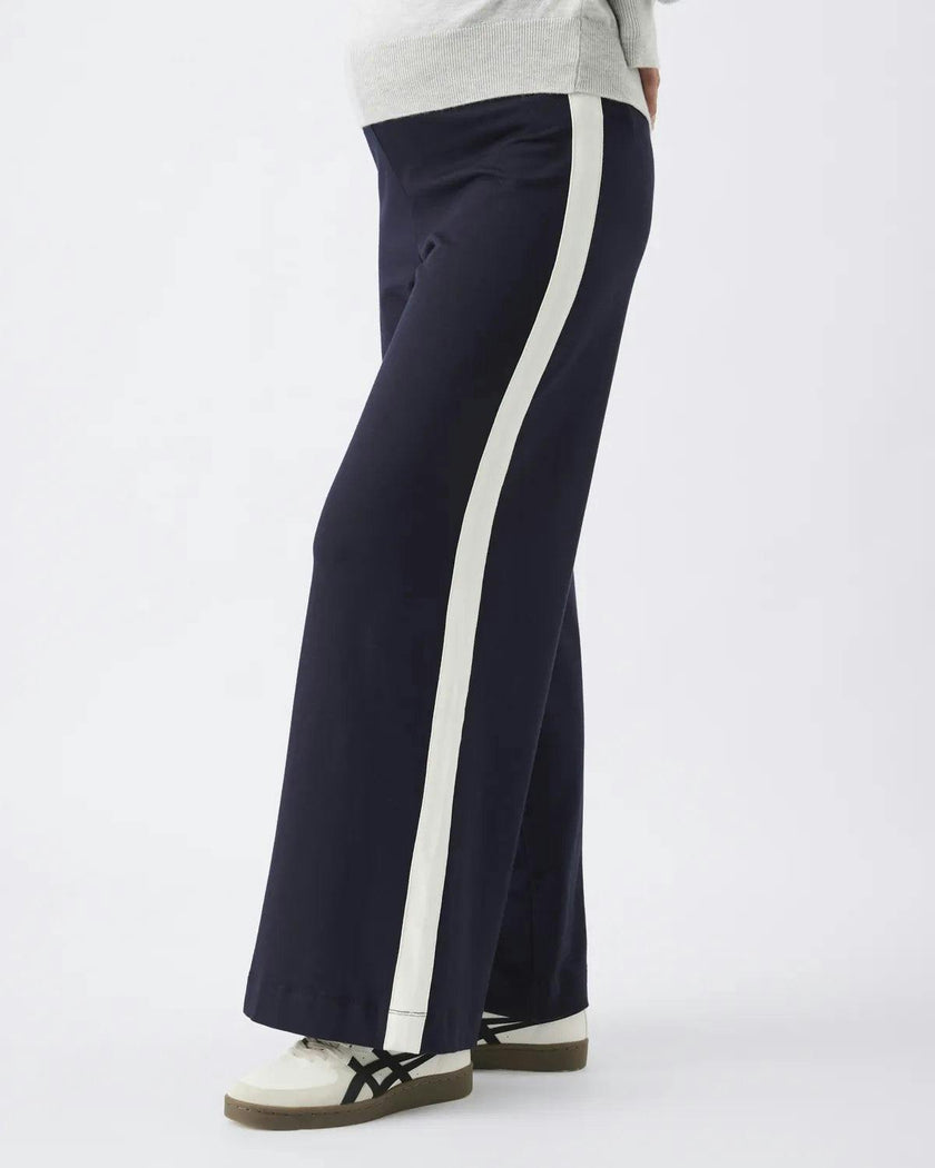 Ari Wide Leg Pant Midnight / White