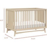 Peggy 3-In-1 Convertible Crib With Toddler Bed Conversion Kit