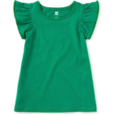 Pom-Pom Flutter Top, Green