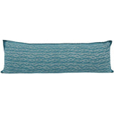 Artisan Hand Loomed Cotton Lumbar Pillow - Blue Ocean - 16"x48" Arcadia Home