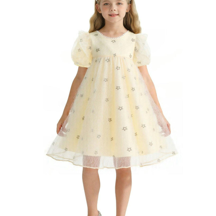 Cream Stella Tulle Dress