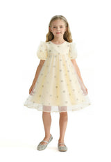 Cream Stella Tulle Dress
