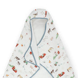 Toddler Hooded Towel - Farmyard