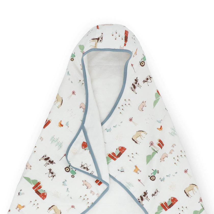 Toddler Hooded Towel - Farmyard