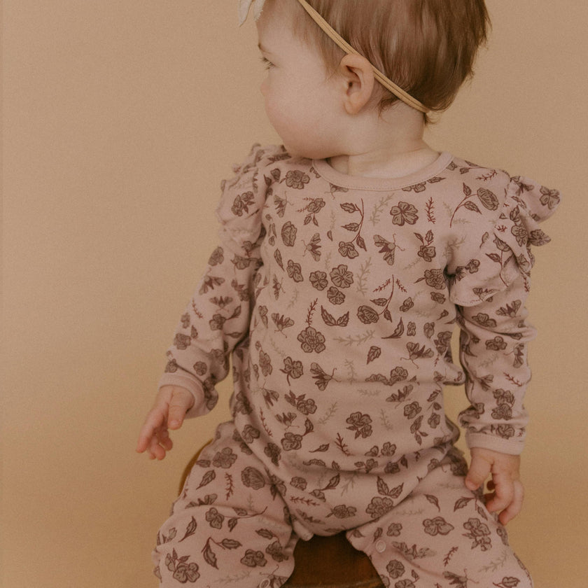 Organic Ruffle Full Sleeve Romper
