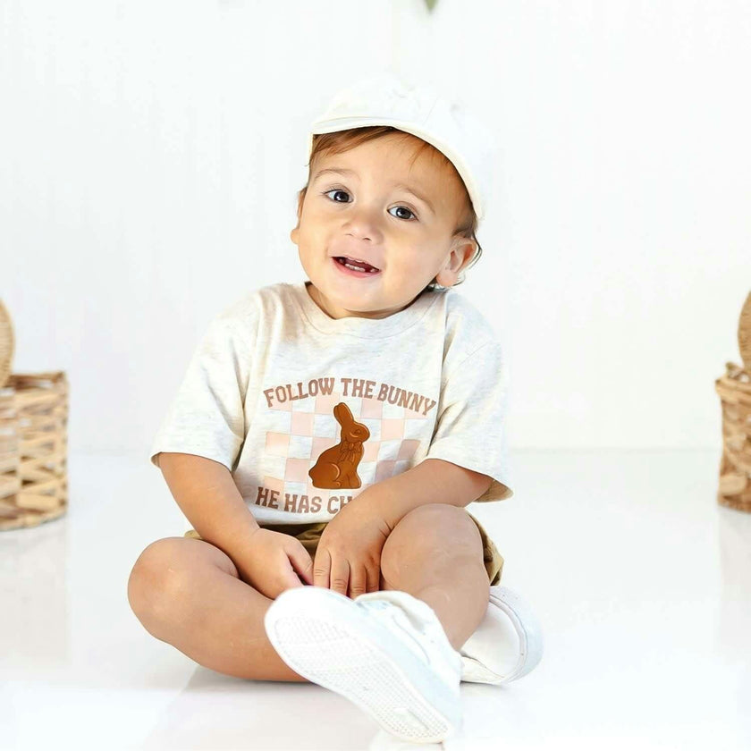 Easter Chocolate Bunny Short Sleeve T-Shirt - Natural Heather