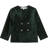 Striped Velour Jacket Black