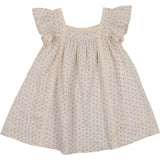 Lemon Blossom Flutter Sleeve Dress