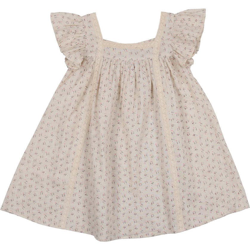 Lemon Blossom Flutter Sleeve Dress