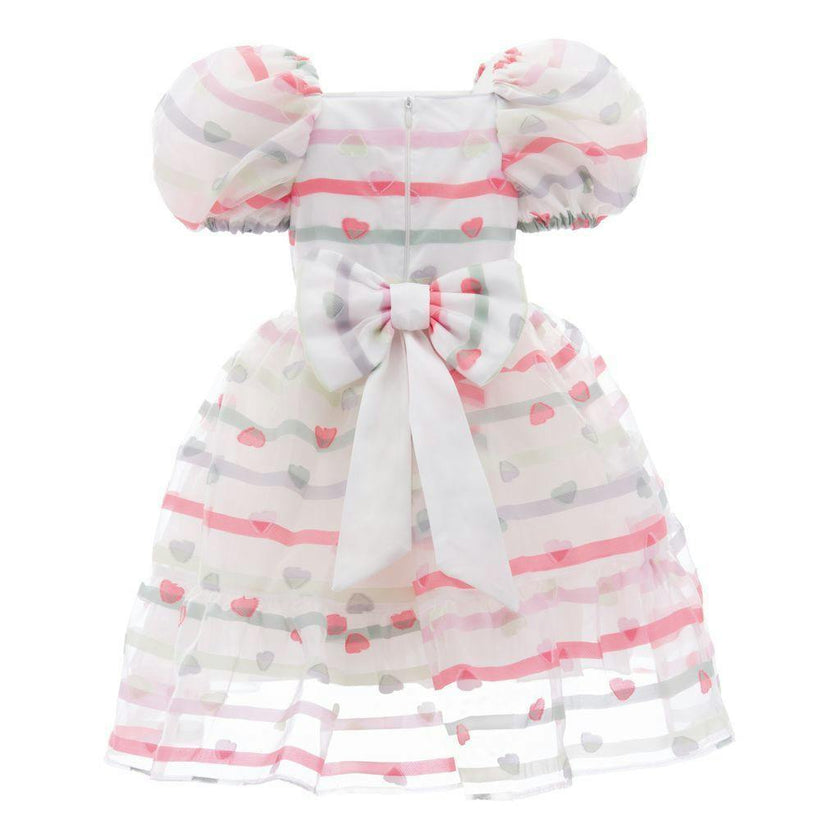 White Puffer Sleeve Party Dress
