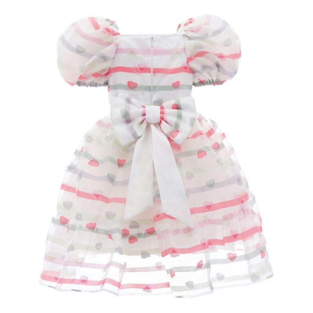 White Puffer Sleeve Party Dress