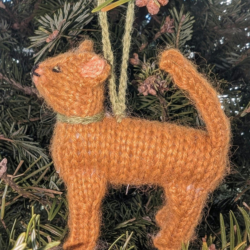 Abyssinian Cat Hand Knit Christmas Ornament Arcadia Home