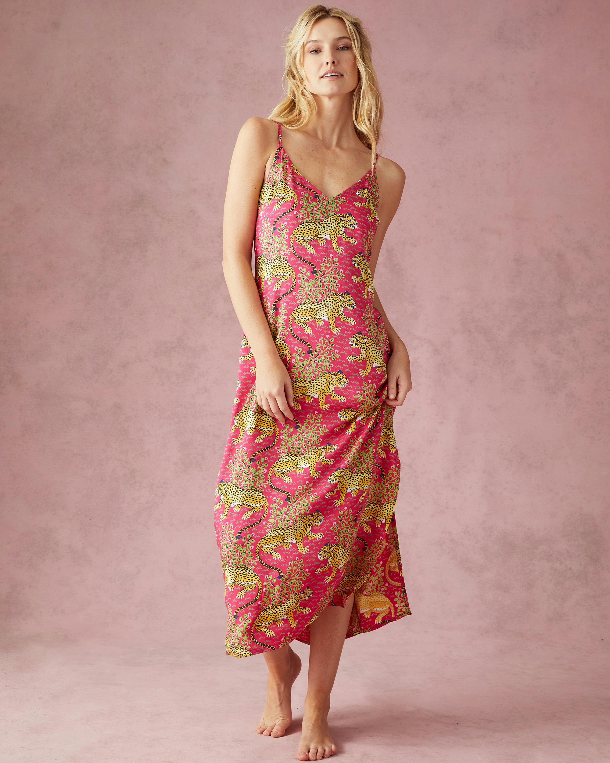 Bagheera - Eco Satin Chic to Sleep Nightie - Hot Pink