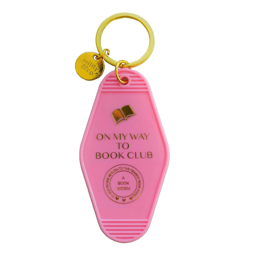 On My Way To Book Club Keychain