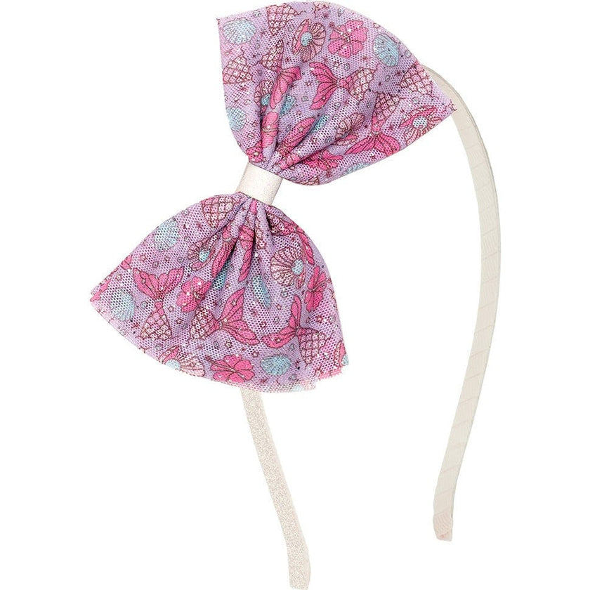 Mermaid Splash Tulle Bow Headband