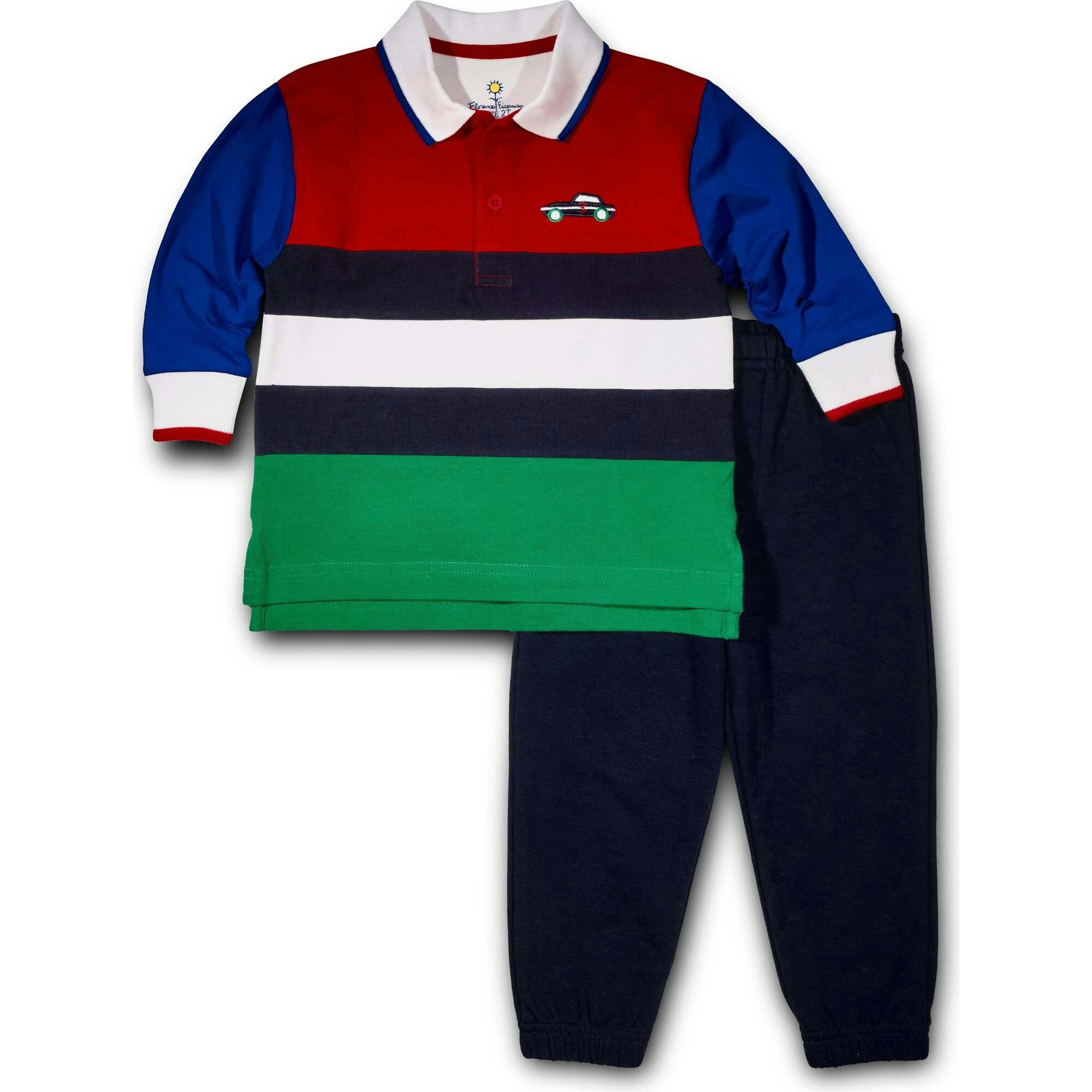Jersey Knit Polo With Race Car