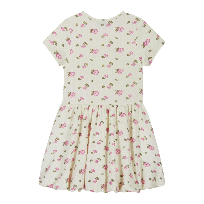 Girls Knit Seersucker Bubble Dress | Blush Floral