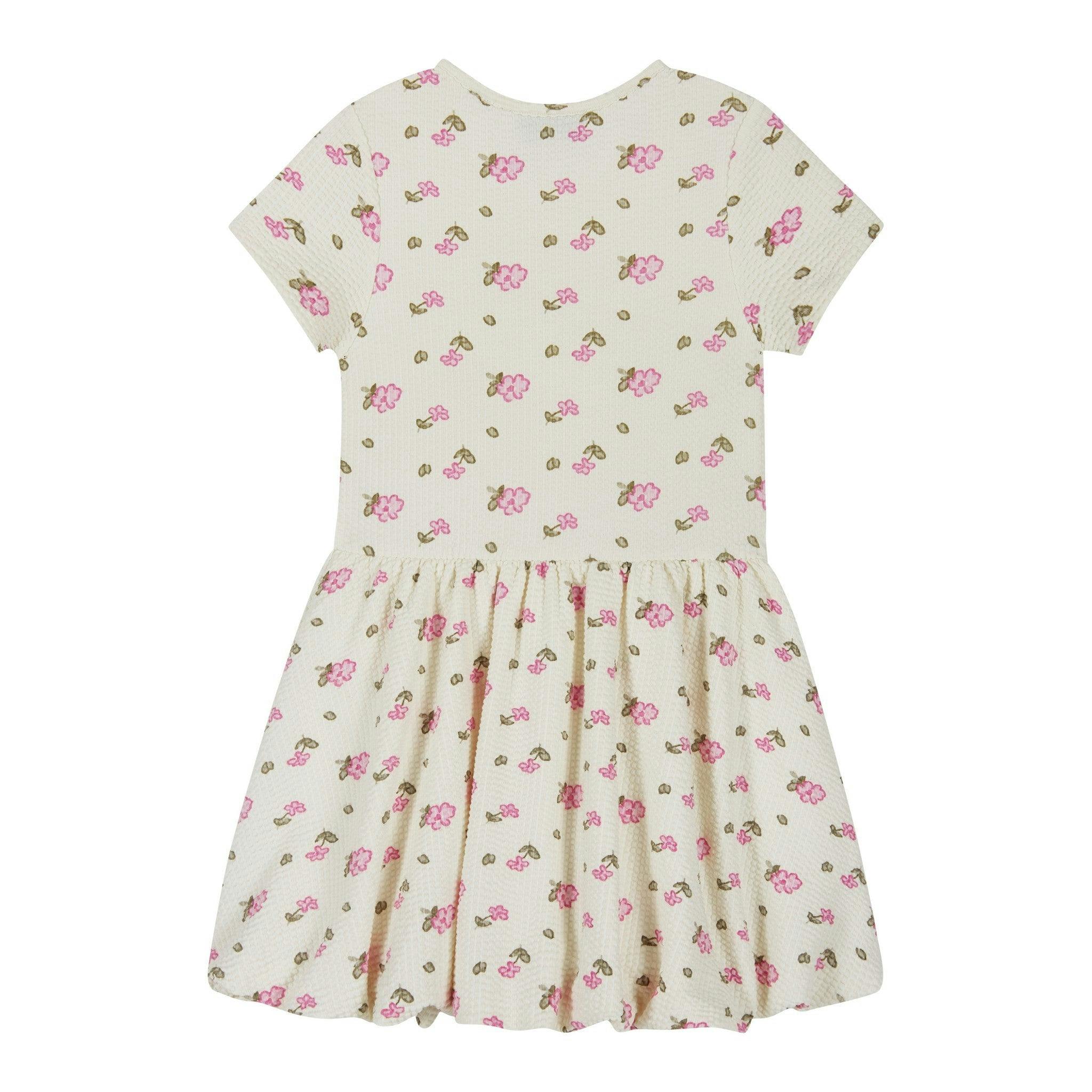 Girls Knit Seersucker Bubble Dress | Blush Floral
