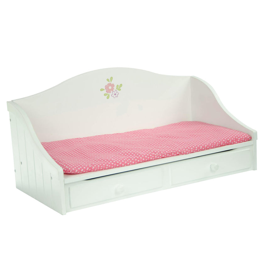 Olivia's Little World Trundle Day Bed with Bedding for 18" Dolls