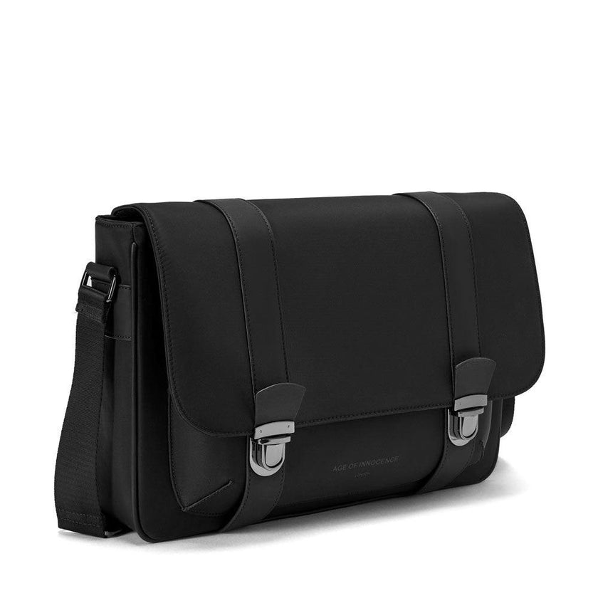 Sasha Buckle Closure Adjustable Shoulder Zipper Satchel