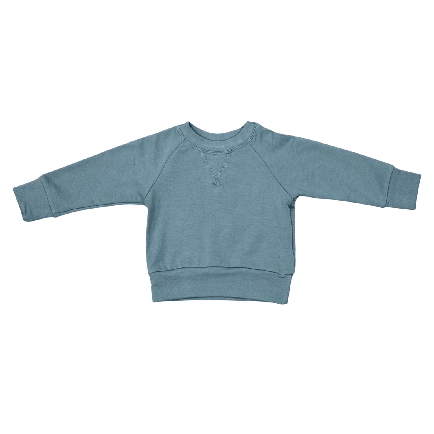 Boys Raglan Sweatshirt in Slate Mist Wash