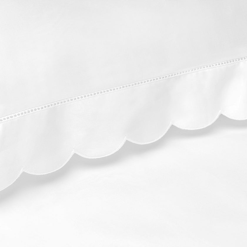 Scalloped Starlight Baby Duvet, White