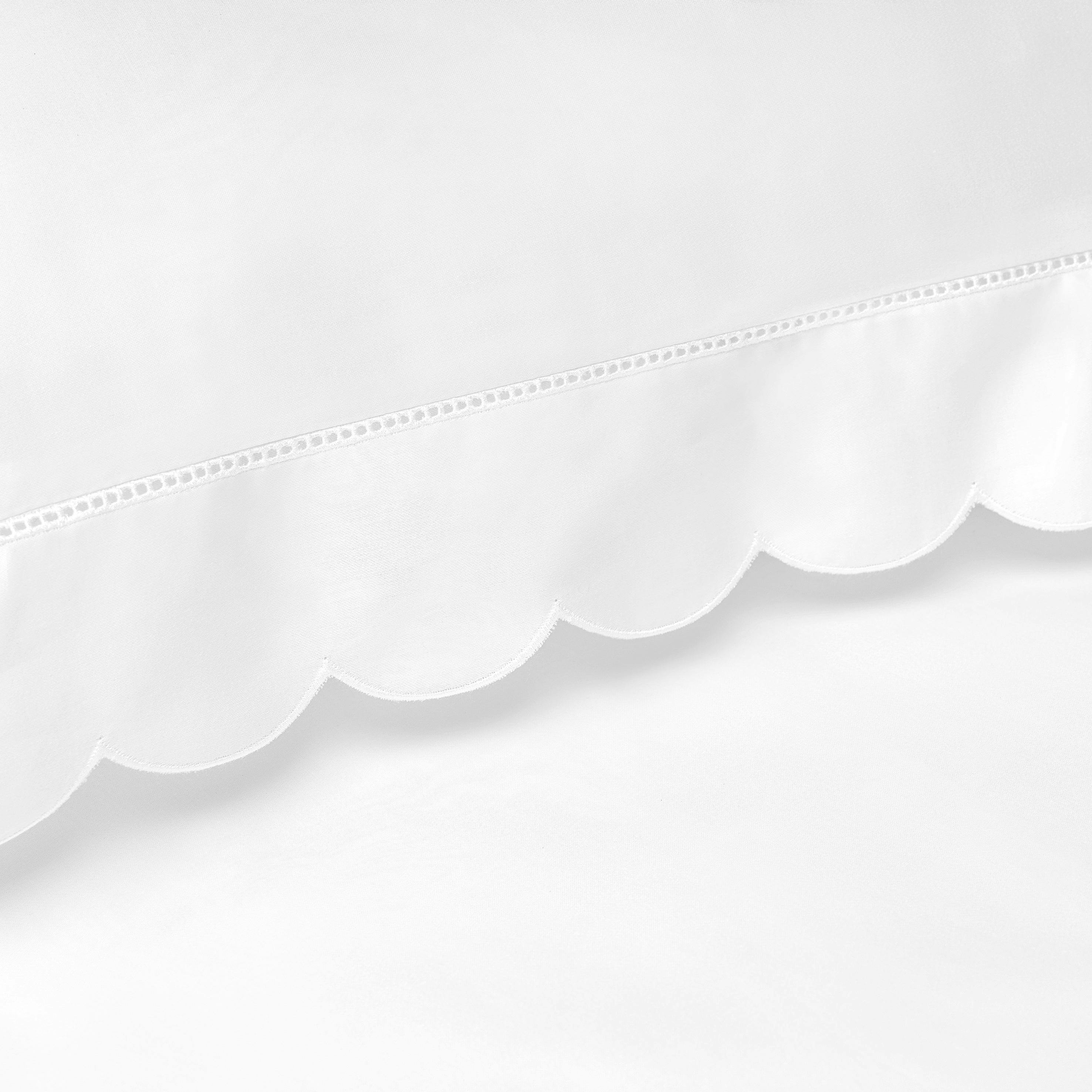 Scalloped Starlight Baby Duvet, White