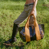 Wellington Cabana Tote, Black/Caramel