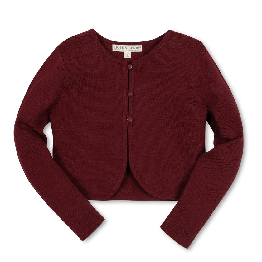 Organic Curved Hem Cardigan
