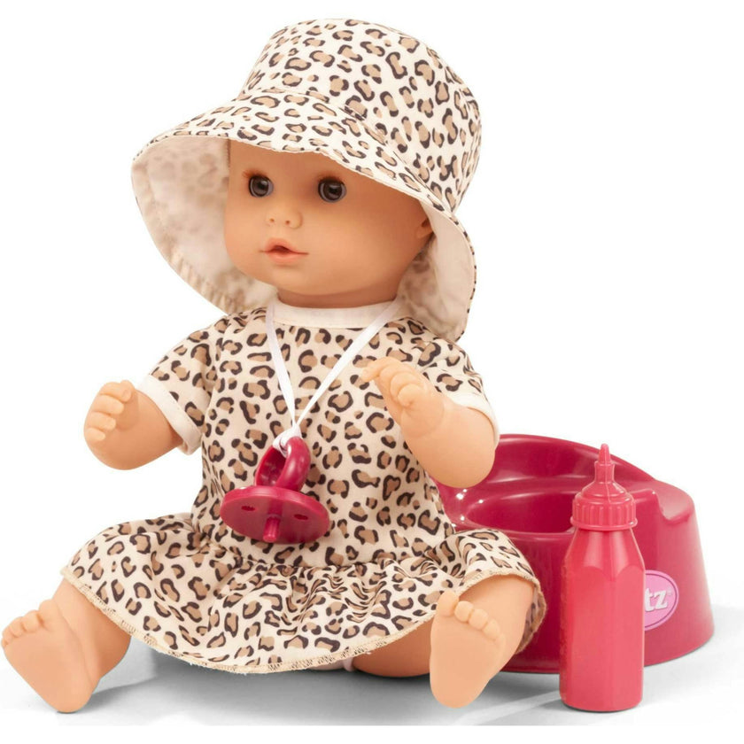 Aquini Girl Spotted Outfit 13" Baby Doll Waterproof with Potty and Accessories