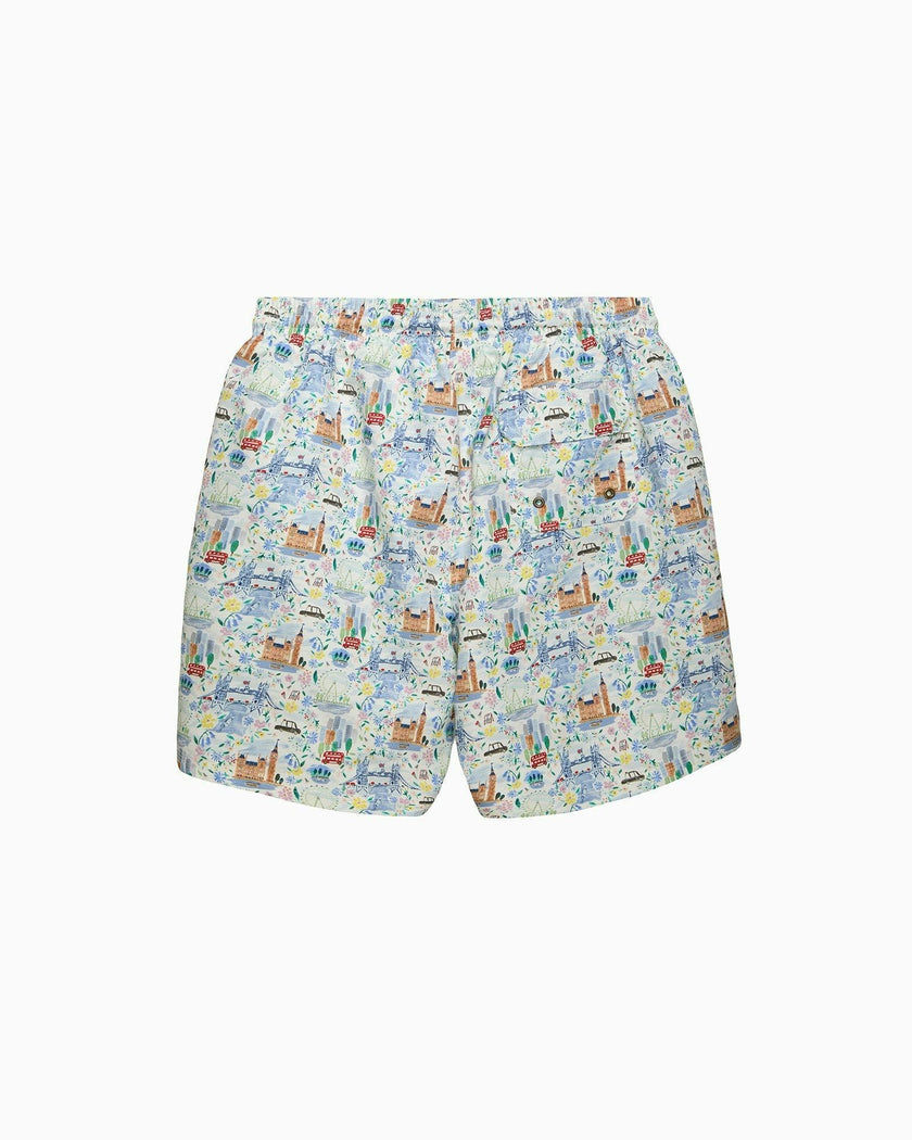 Mens Daddy & Me Swimshorts in London Scenes