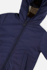 Reversible Mid-Season Jacket Dark Blue And Brown