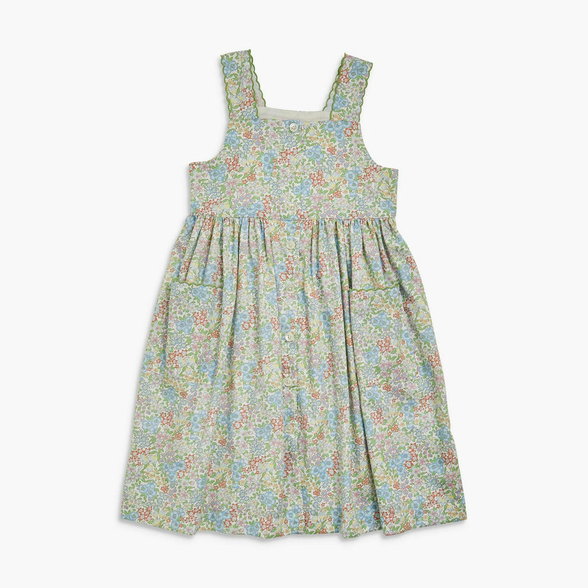 Stripy Dress Mint Blue Floral