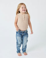 Sleeveless Henley - Fuzzy