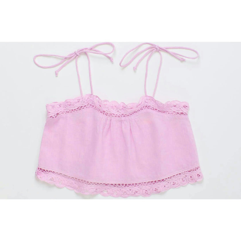 ISLA LACE TOP PINK
