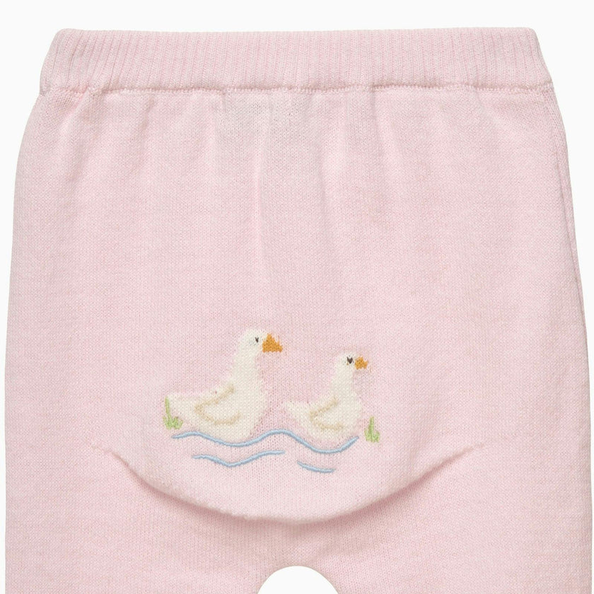 Baby Duck Leggings in Pale Pink