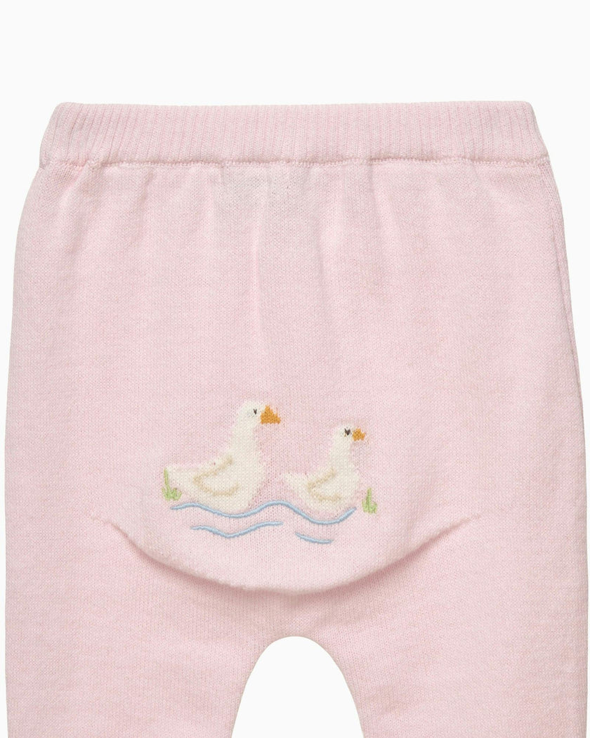 Baby Duck Leggings in Pale Pink