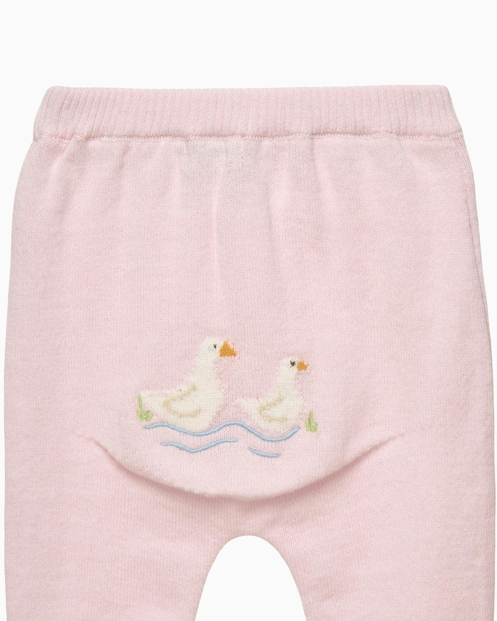 Baby Duck Leggings in Pale Pink