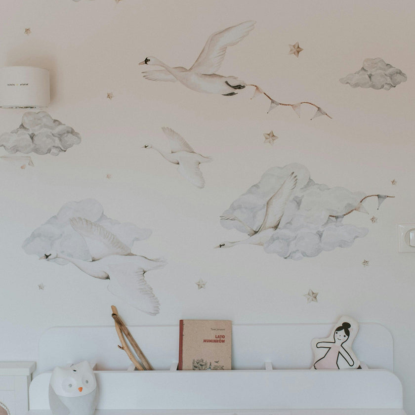 Swans Magic Is Everywhere Wall Decal Set