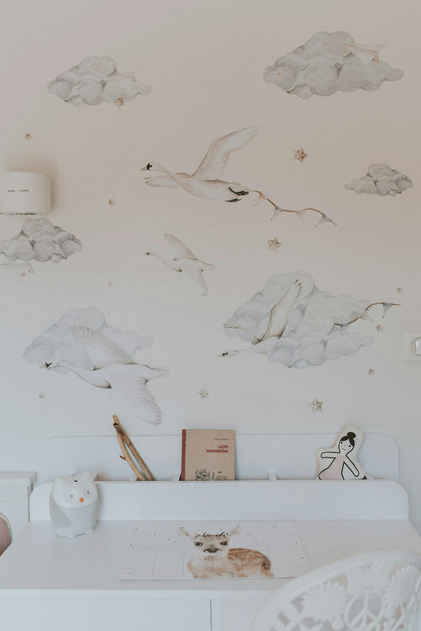 Swans Magic Is Everywhere Wall Decal Set