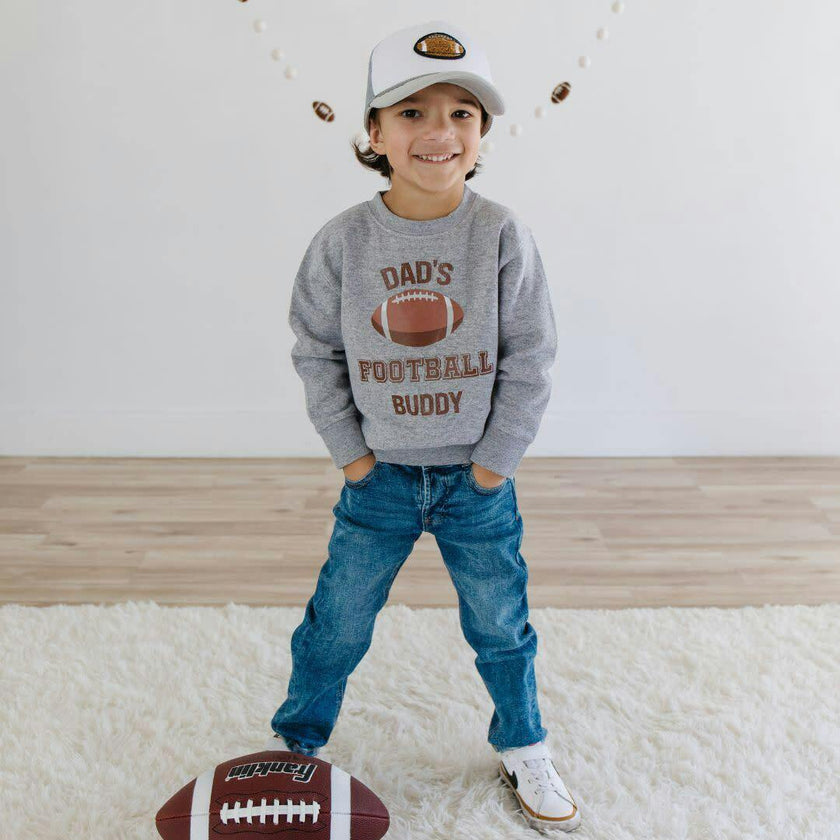 Dad's Football Buddy Sweatshirt - Gray