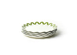 Olive Arabesque Trim Scallop Dinner Plate Set of 4