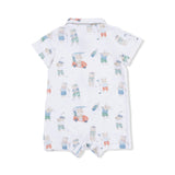 Golfing Teddy Bears - Polo Shortie with  Bucket hat
