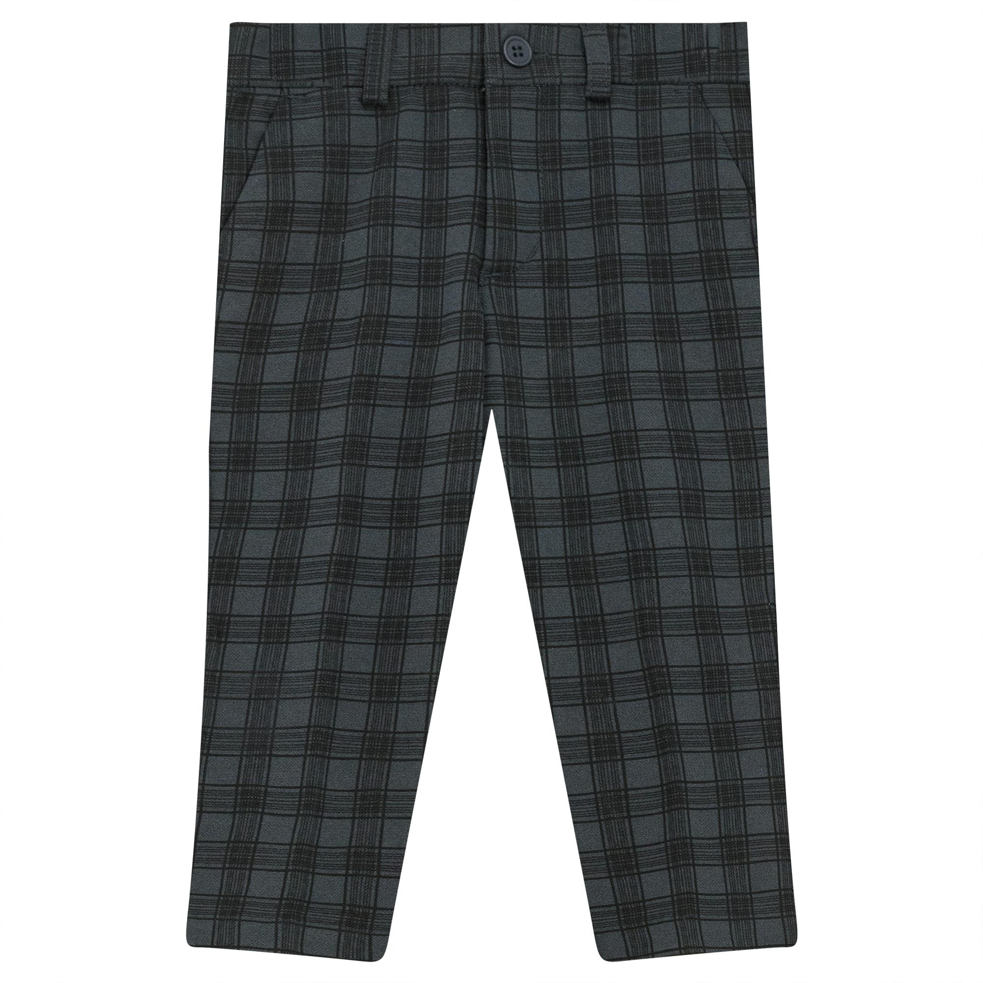 Long Zip Front Plaid Pants