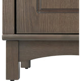 Russell Modern Farmhouse Linen Tower Storage Cabinet with Open Shelves for Bathrooms or Hallways